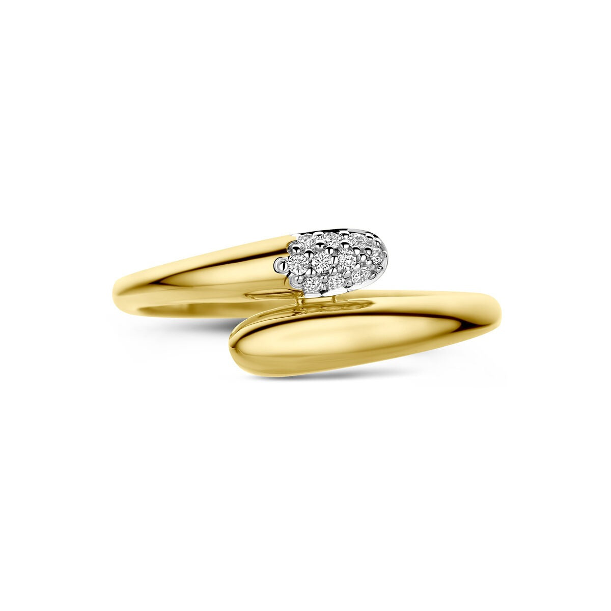 Anello in oro giallo 14k con diamante