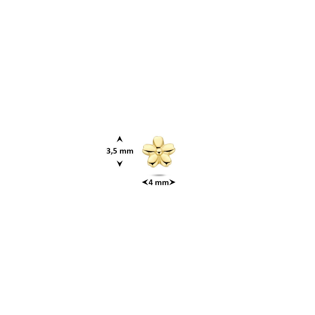 Piercing Flat Back in Oro Giallo 14k a Fiore – Al Pezzo