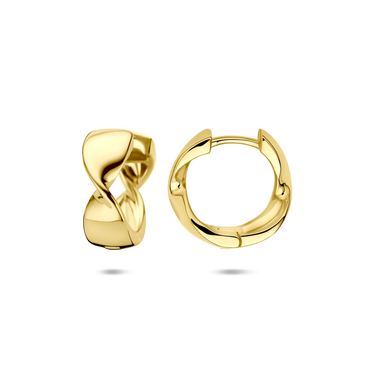 Orecchini a cerchio in argento dorato da donna – 15 x 6 mm