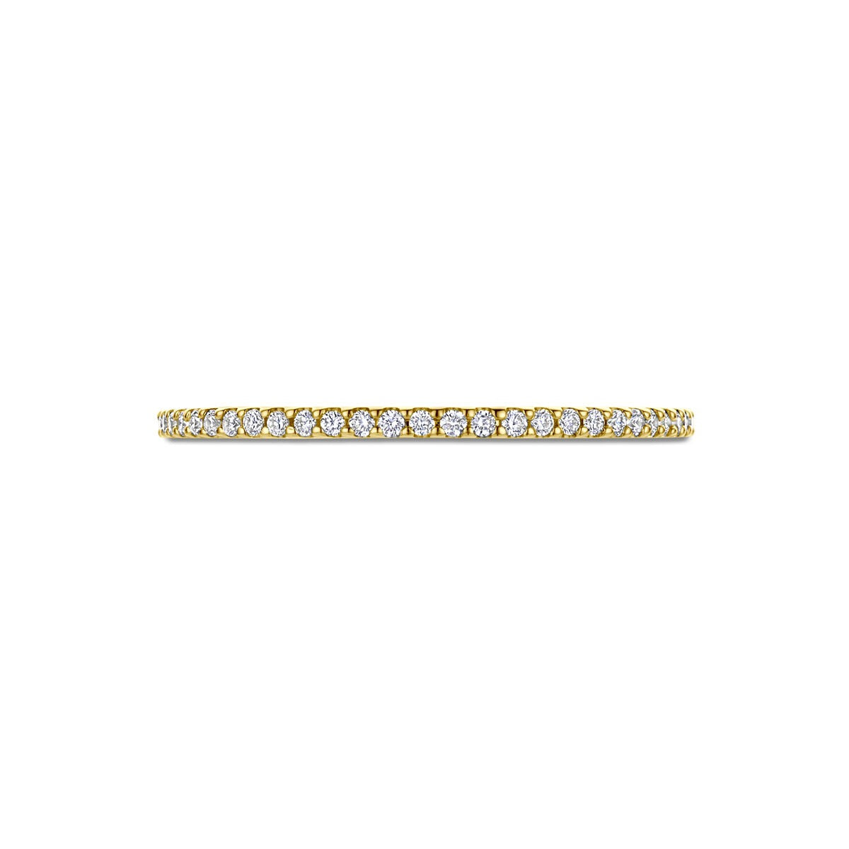 Anello da donna in oro giallo 14k con diamante – fine alliance