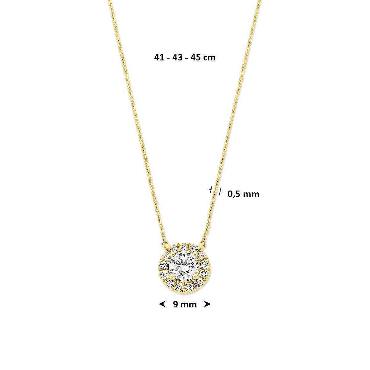 Collana in oro 14k con diamante lab grown