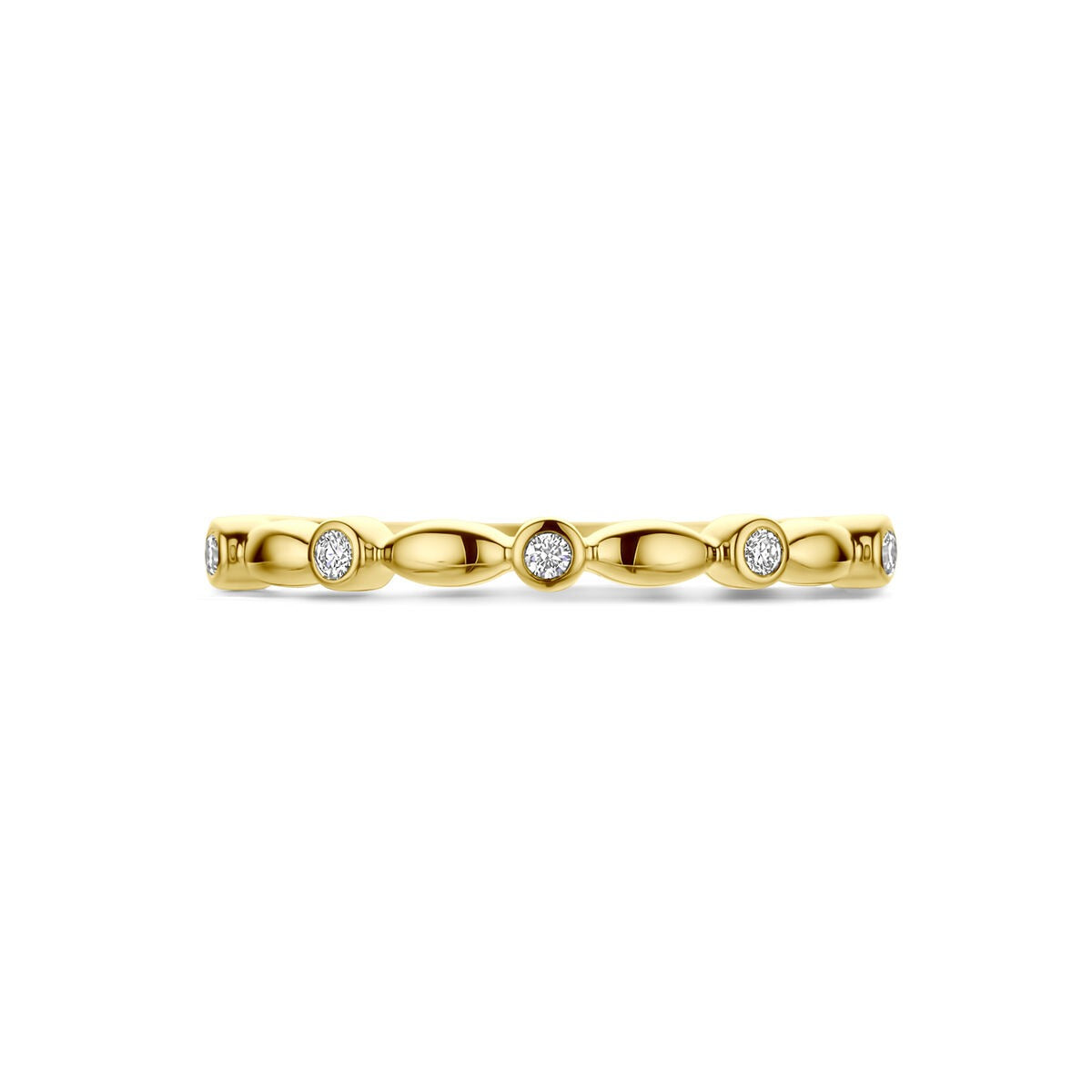 Anello da donna in oro giallo 14k con diamante – solitario raffinato