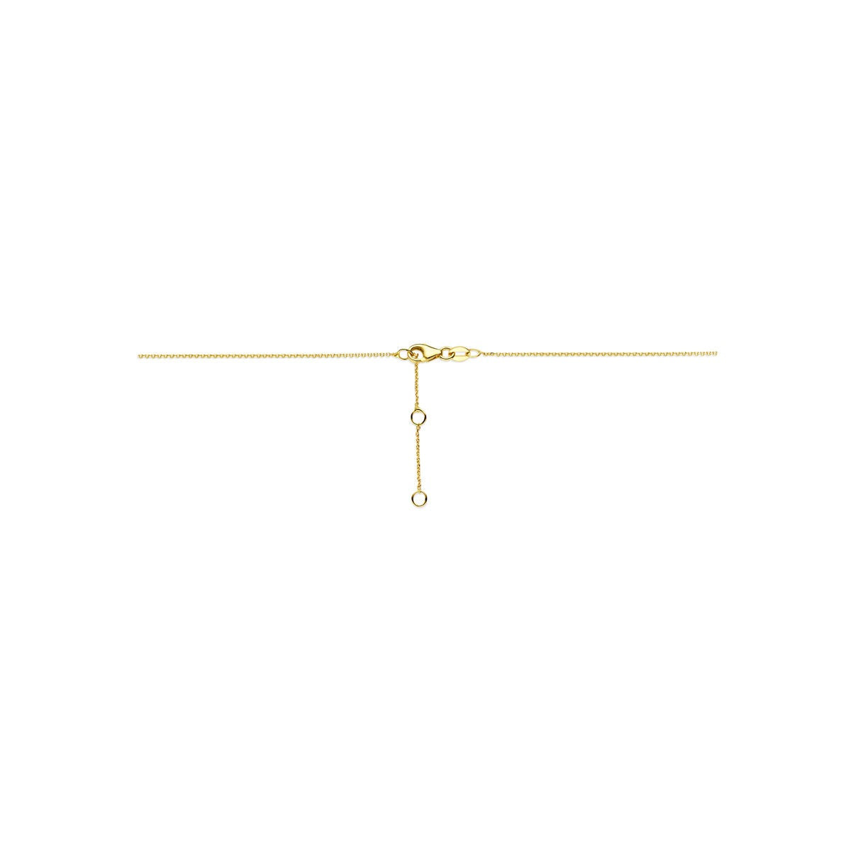 collana per bambini in oro giallo 14k con cuoricino e diamante lab grown