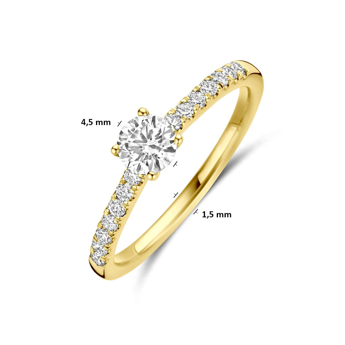 Anello in Oro 14k con Diamante Lab Grown – Taglio Brillante