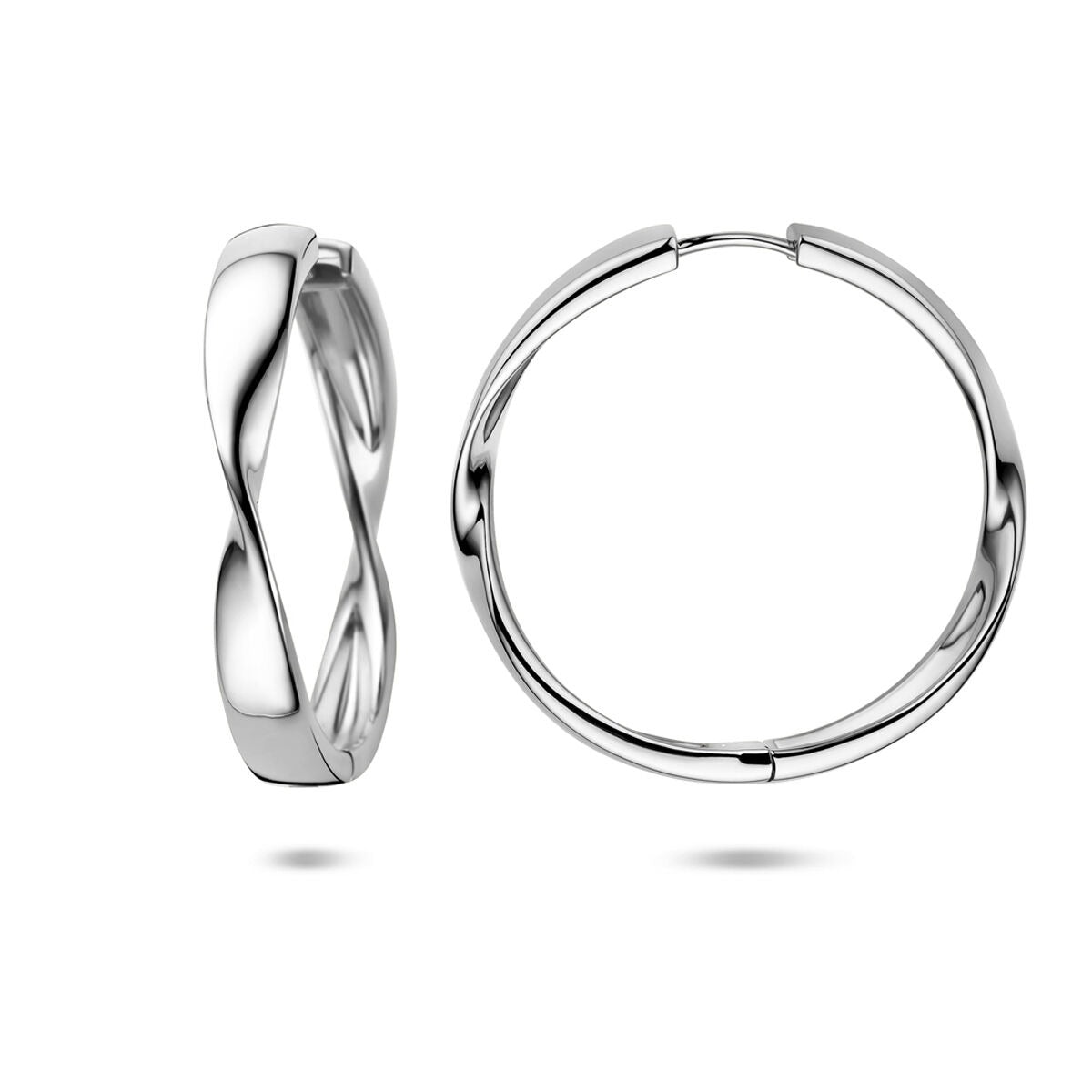 Orecchini a cerchio in argento da donna – 40 x 5,5 mm
