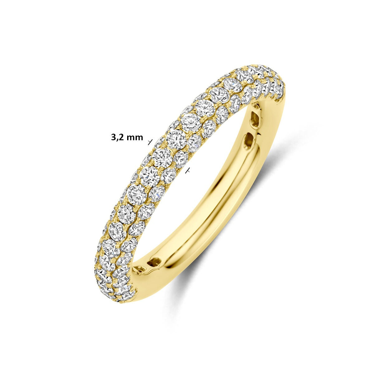 Anello in oro giallo 14k con diamante 1.24ct