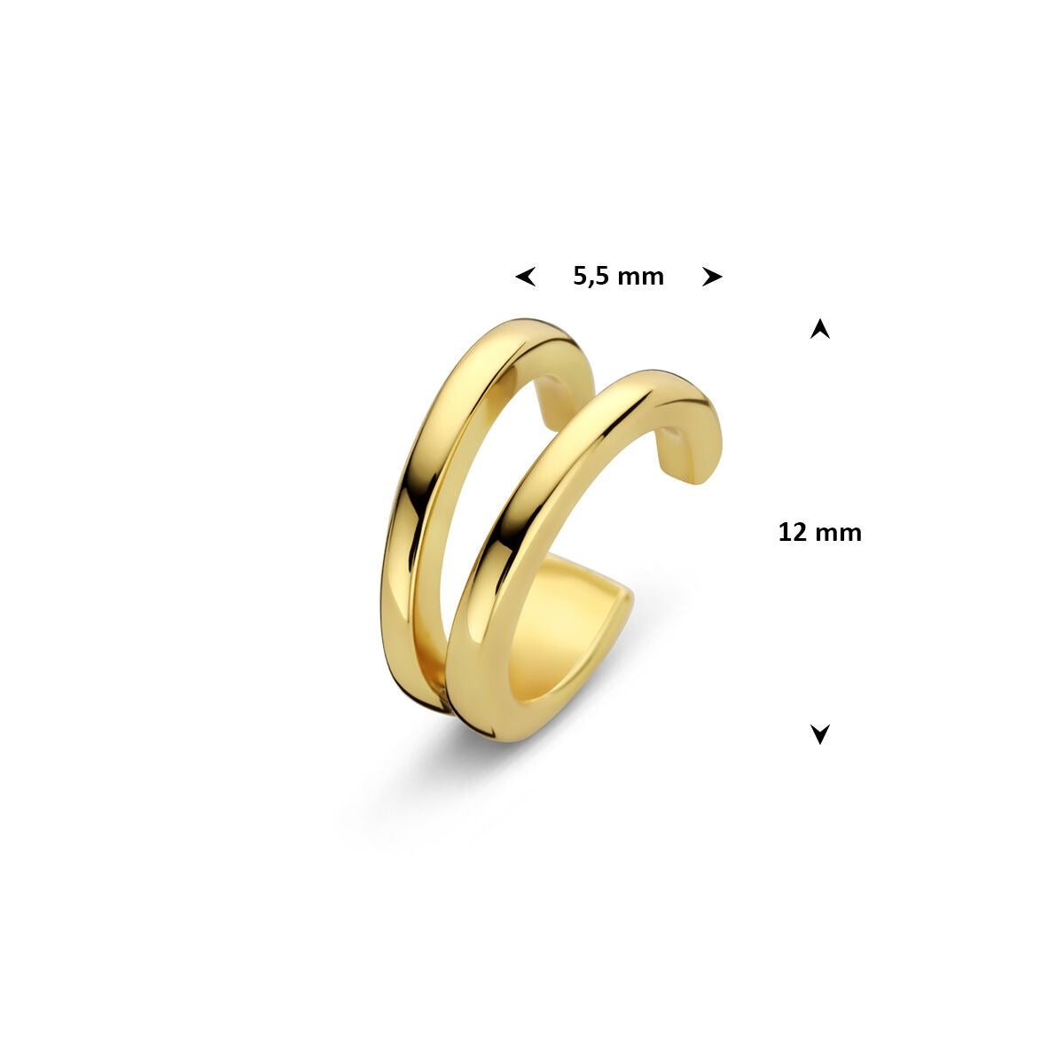 Ear cuff in argento placcato – semplicità moderna con lucentezza dorata