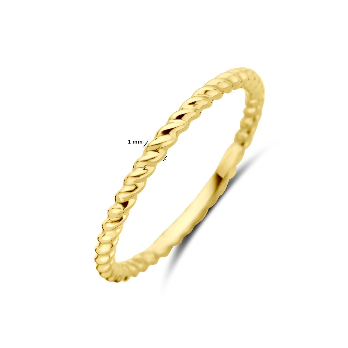 Anello da Donna Ritorto in Oro Giallo 14k – 1.5mm