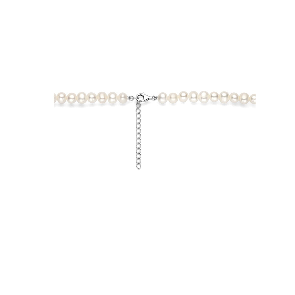 Collana d'argento con perla - argento 925 rodiato