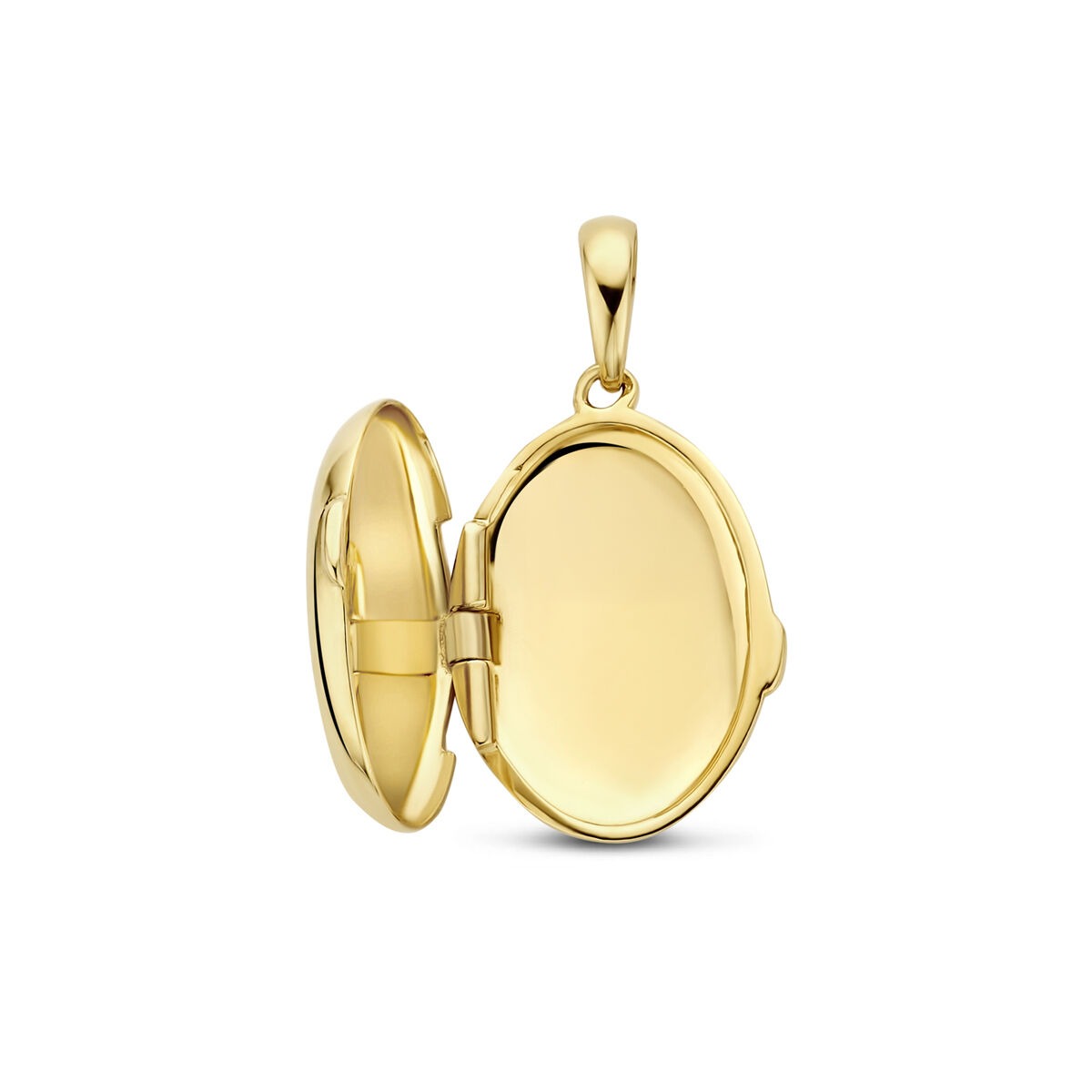 Medaglione ovale in oro giallo 14k