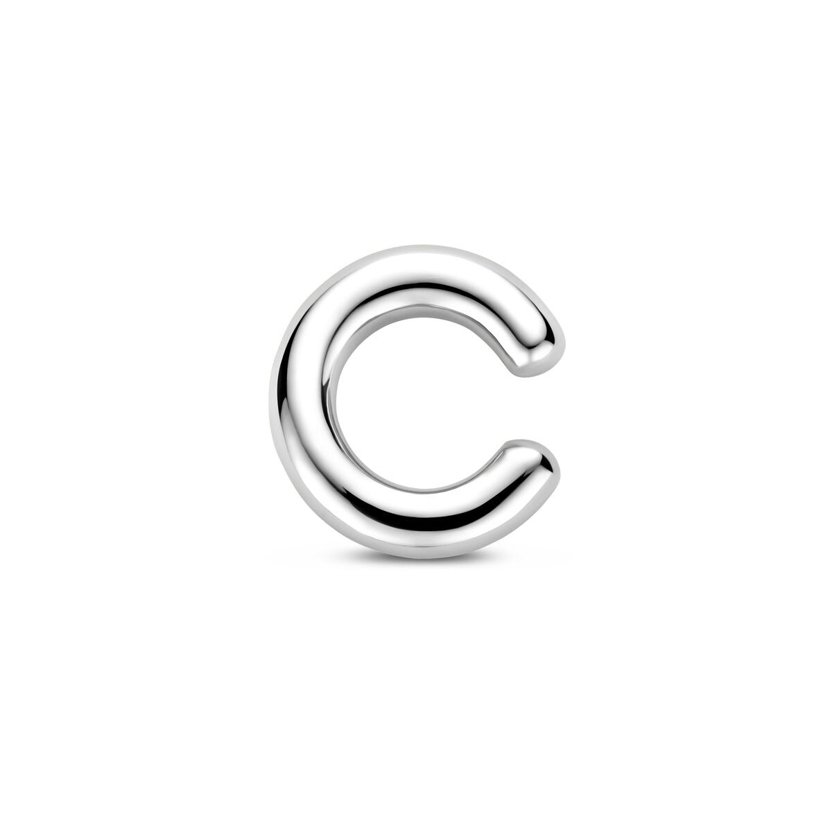 Ear cuff in argento 925 rodiato – design essenziale