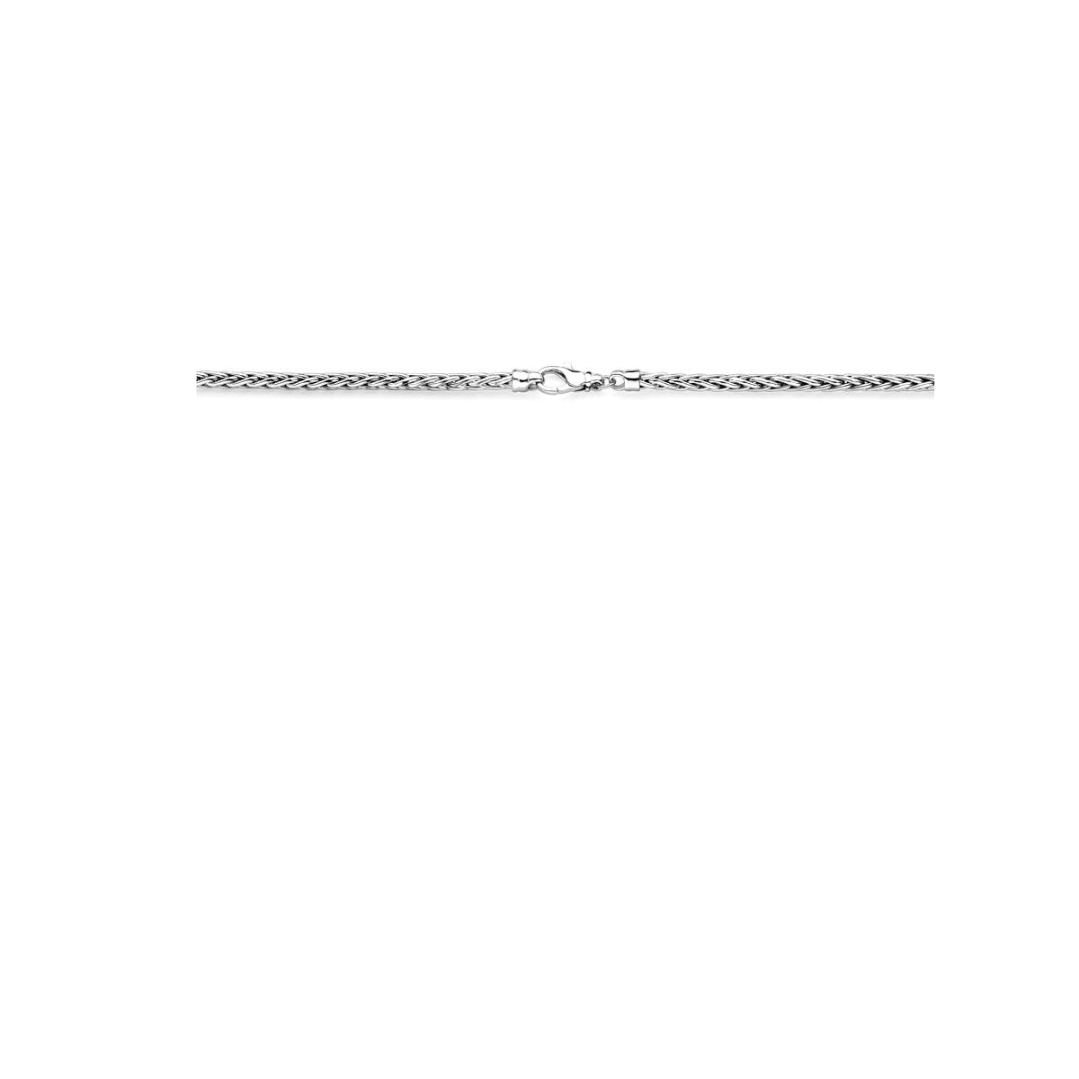 Collana in argento coda di volpe – rodiata