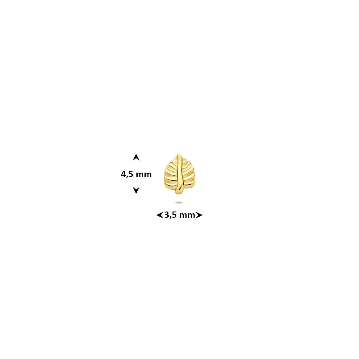 Piercing foglia in oro 9k