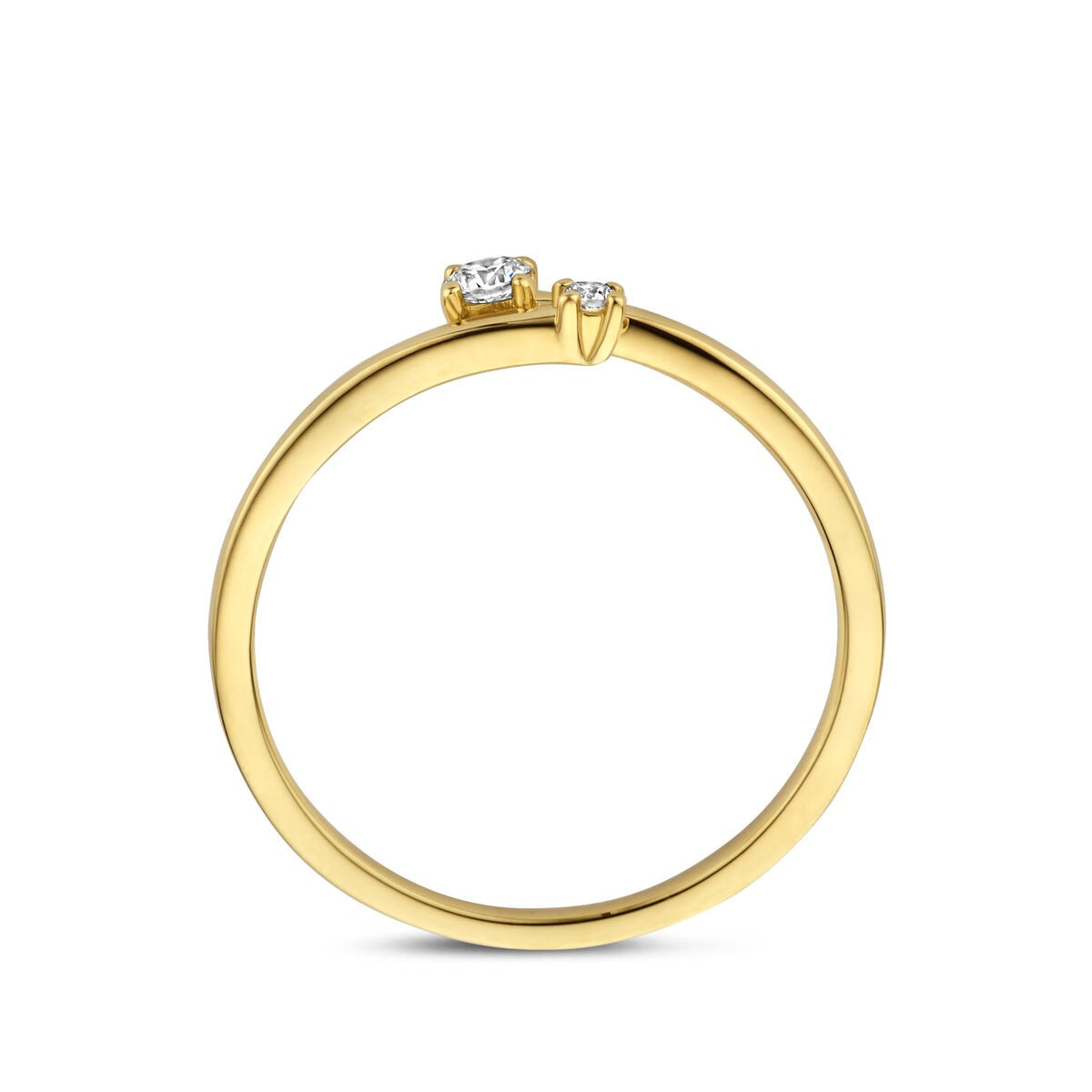 Anello da donna in oro con diamante – oro giallo 14k