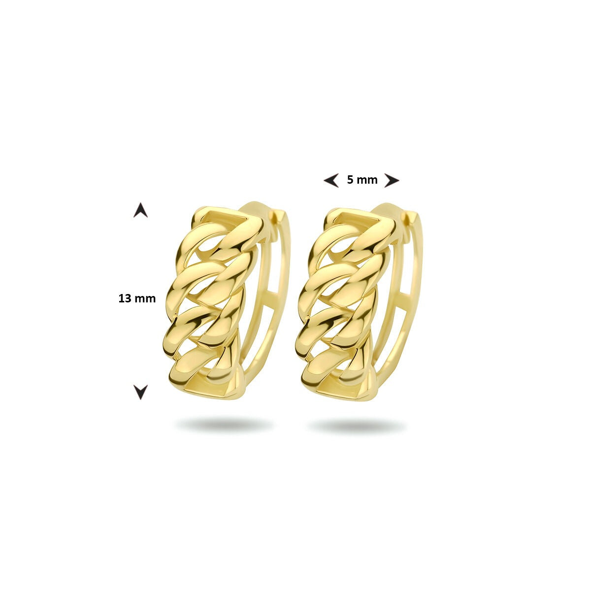 Orecchini a cerchio in oro giallo 9k 13 mm