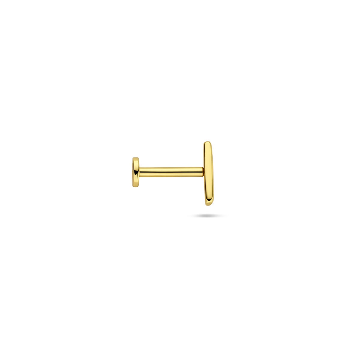Piercing flat back a barretta in argento dorato - argento 925