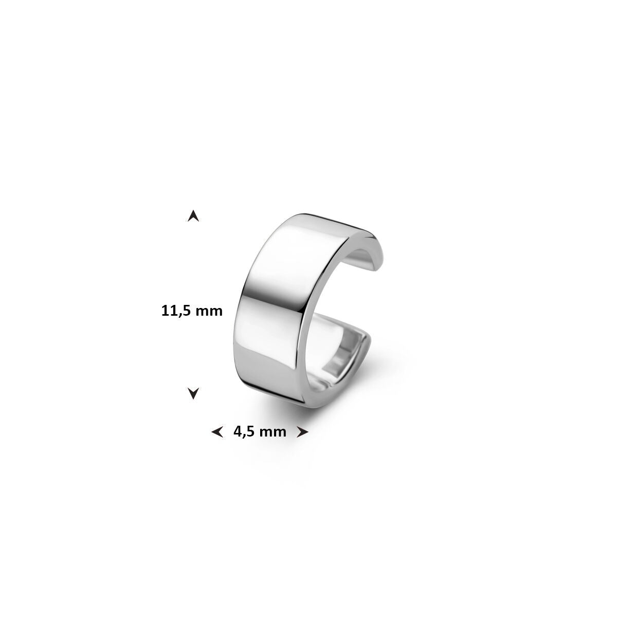 Ear cuff in argento – argento 925 rodiato
