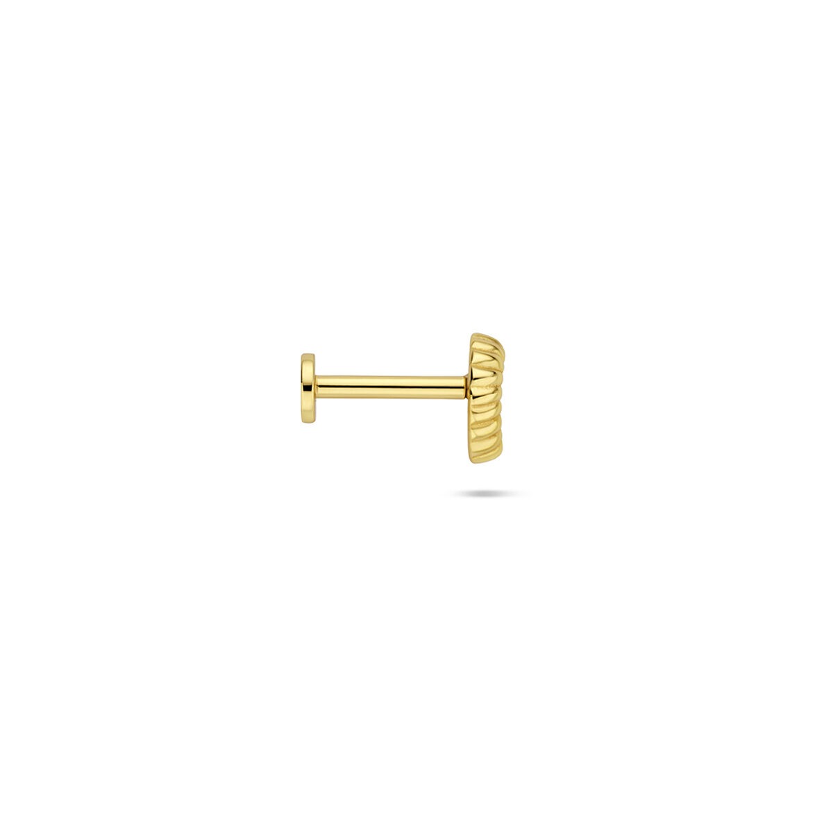 Piercing flat back in argento dorato conchiglia nautilus – argento 925