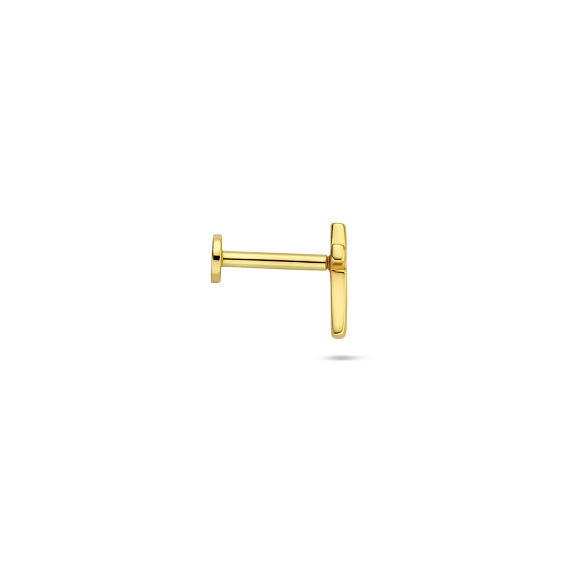 Piercing flat back a croce in argento dorato - argento 925