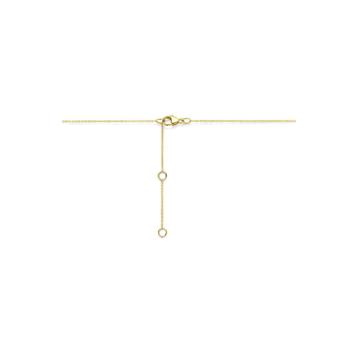 Collana in oro giallo 14k con diamante lab grown