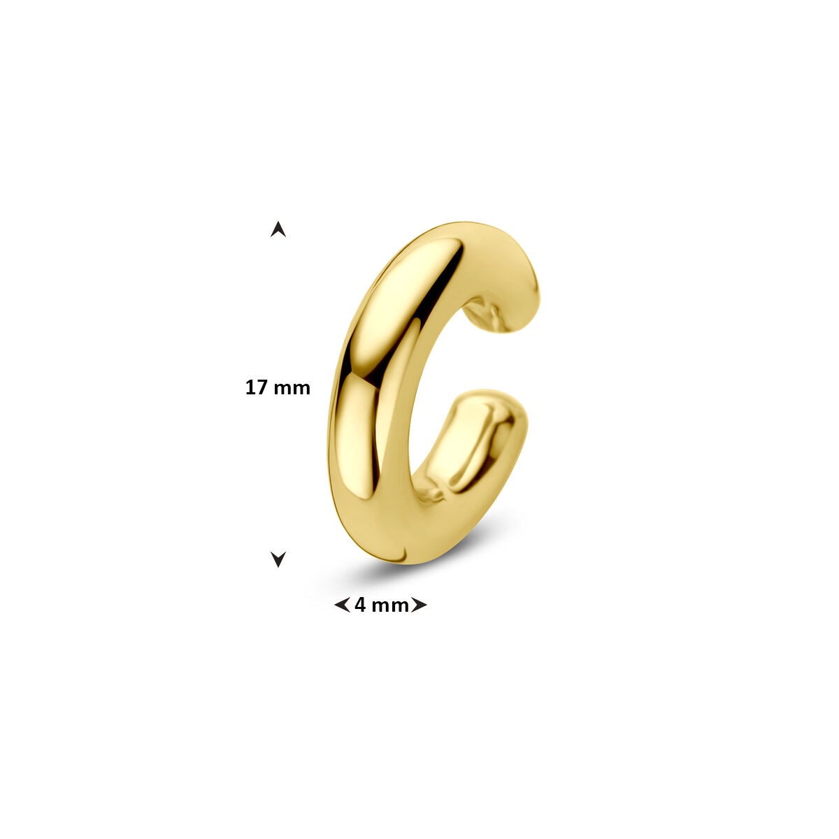 Ear cuff in argento dorato – argento 925