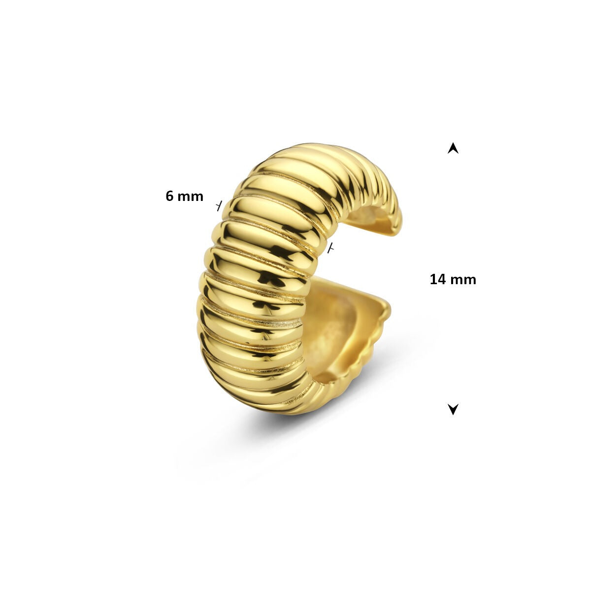 Ear cuff in argento dorato - argento 925