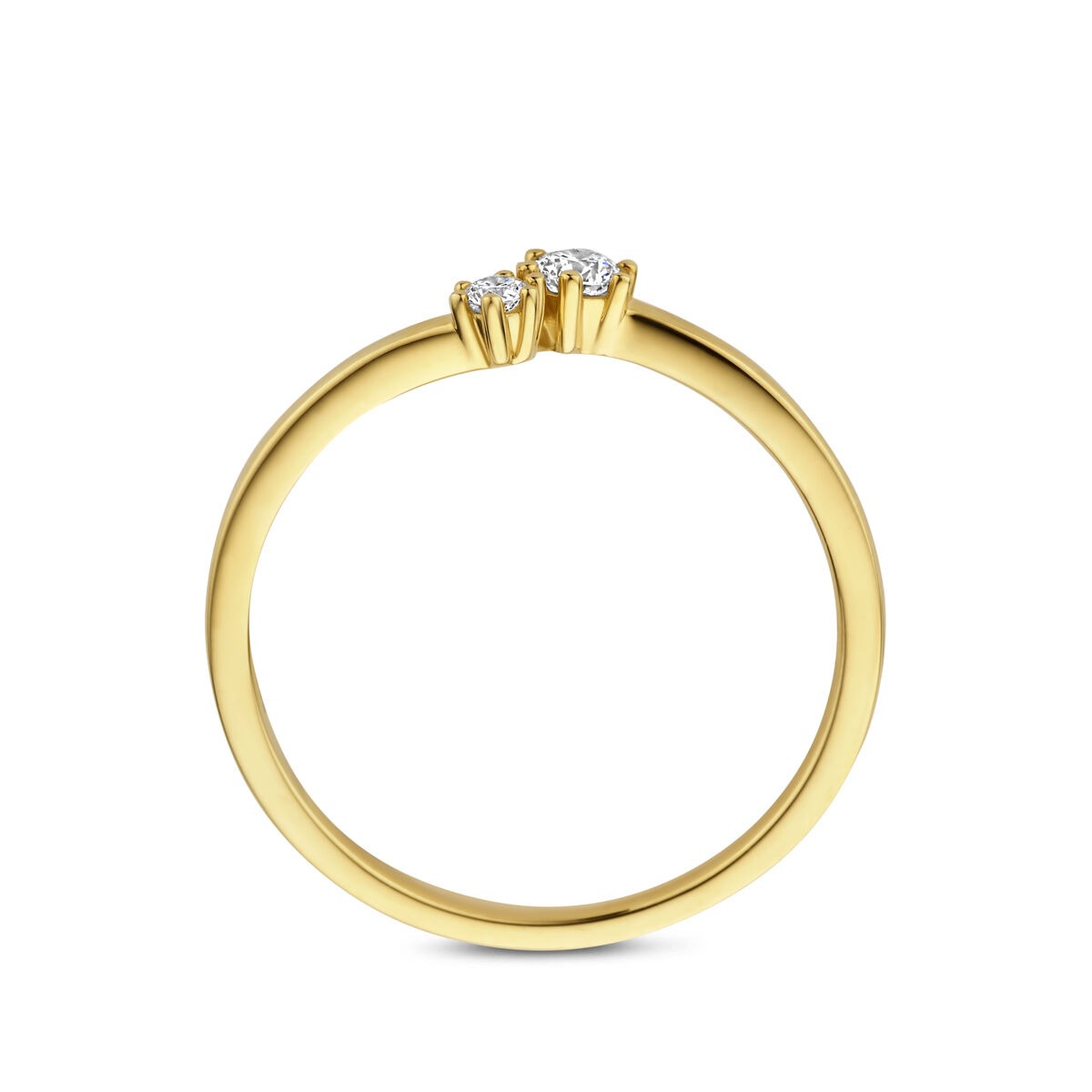 Anello da donna in oro con diamante – 14K oro giallo
