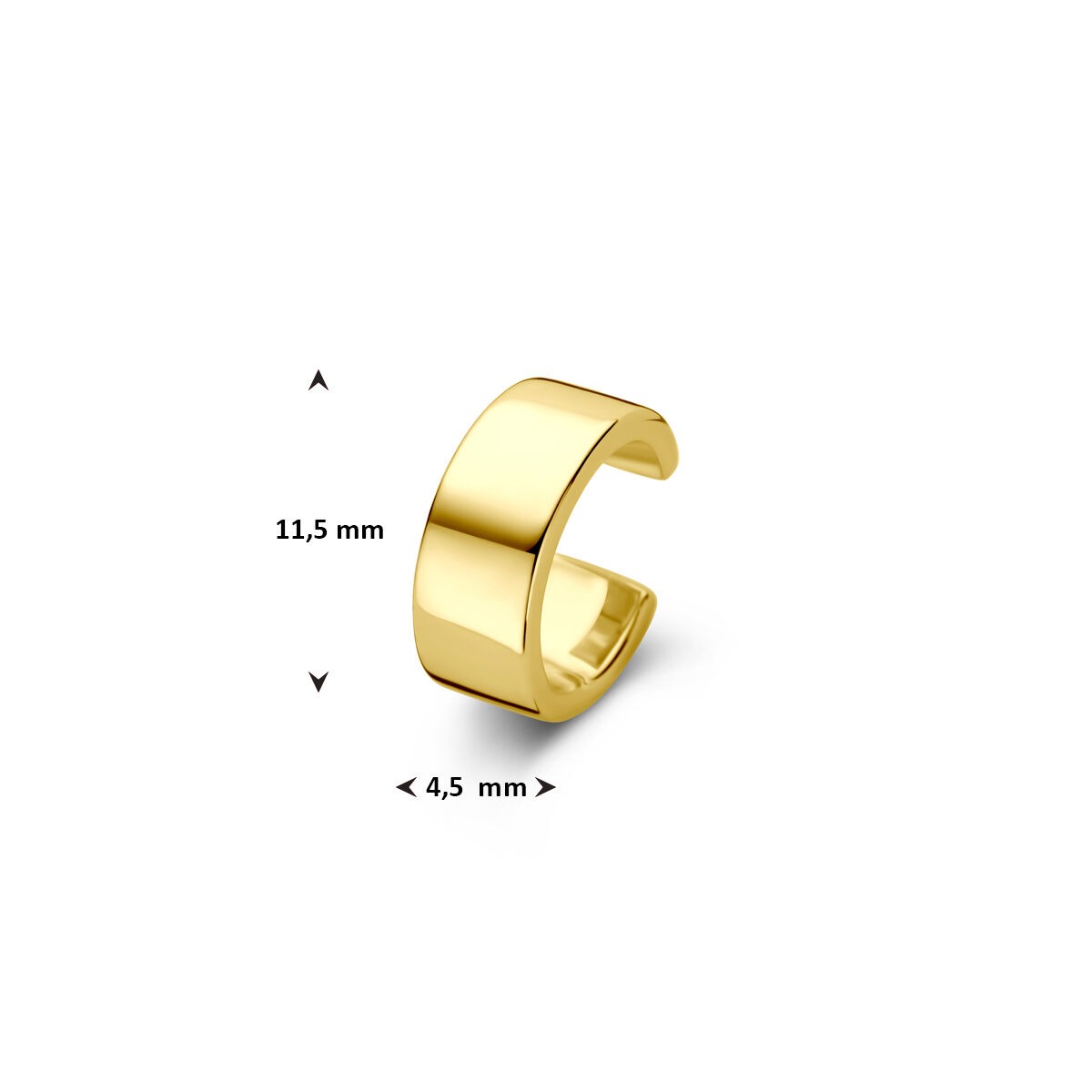 Ear cuff in argento dorato da donna