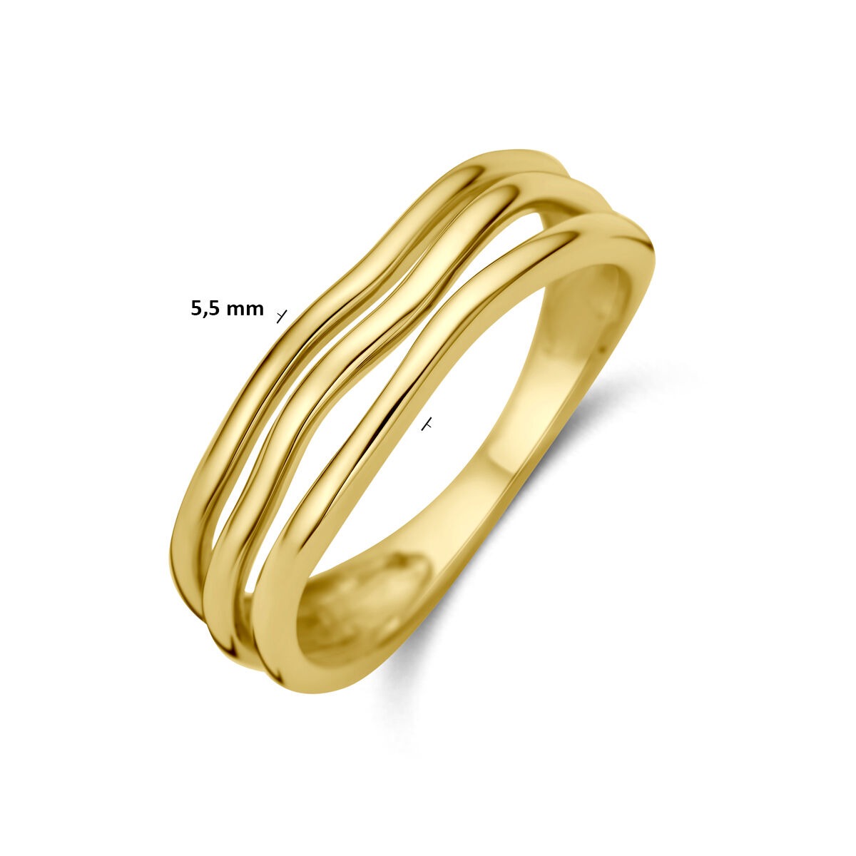 Anello in oro giallo 14k 5,5 mm da donna