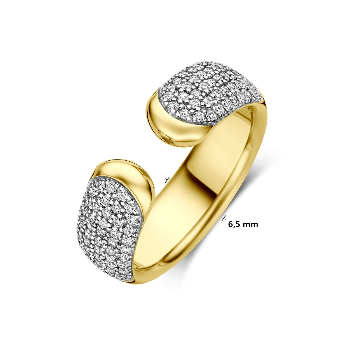 anello in oro giallo 14k con diamante