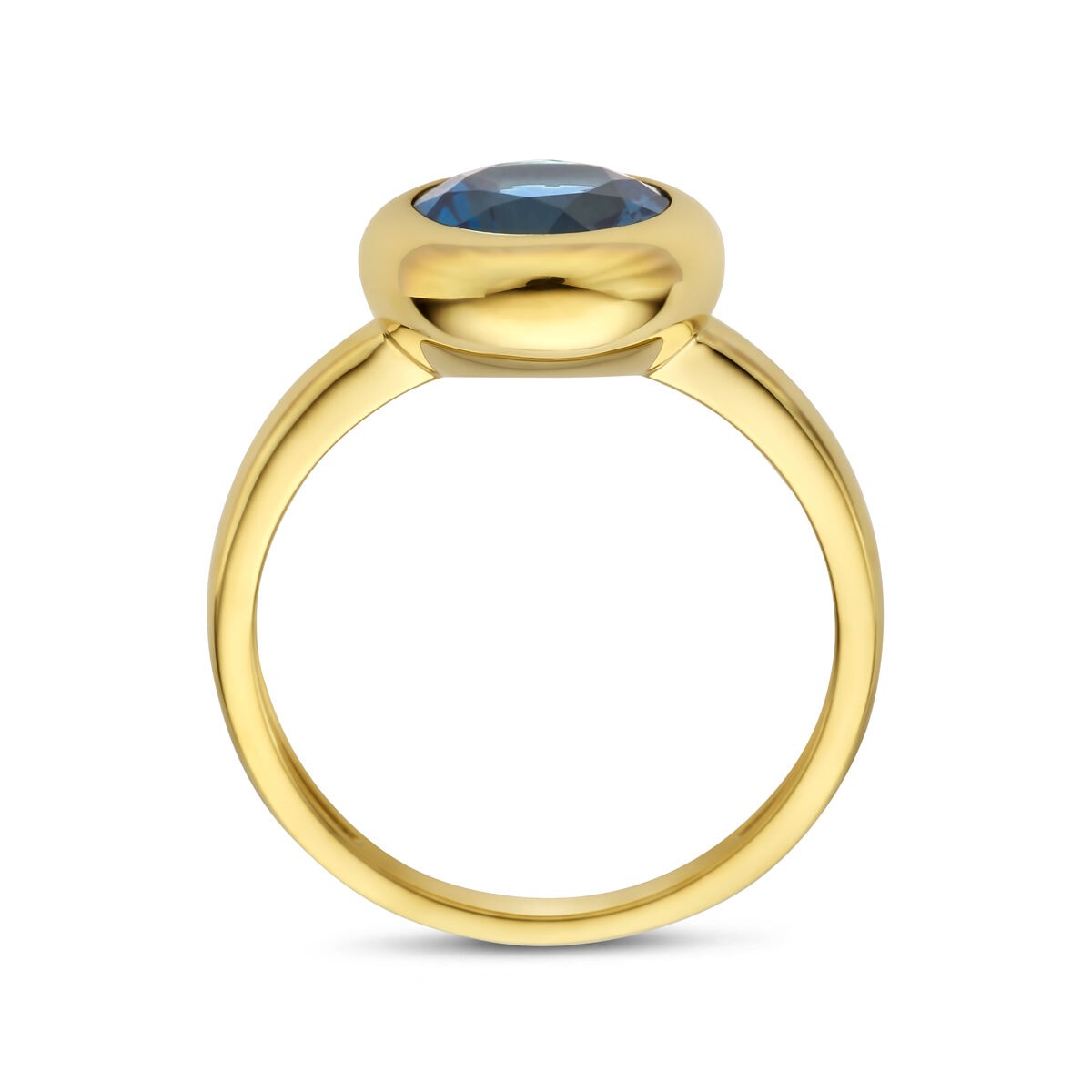 Anello da donna in oro con topazio London Blue – 14k oro giallo