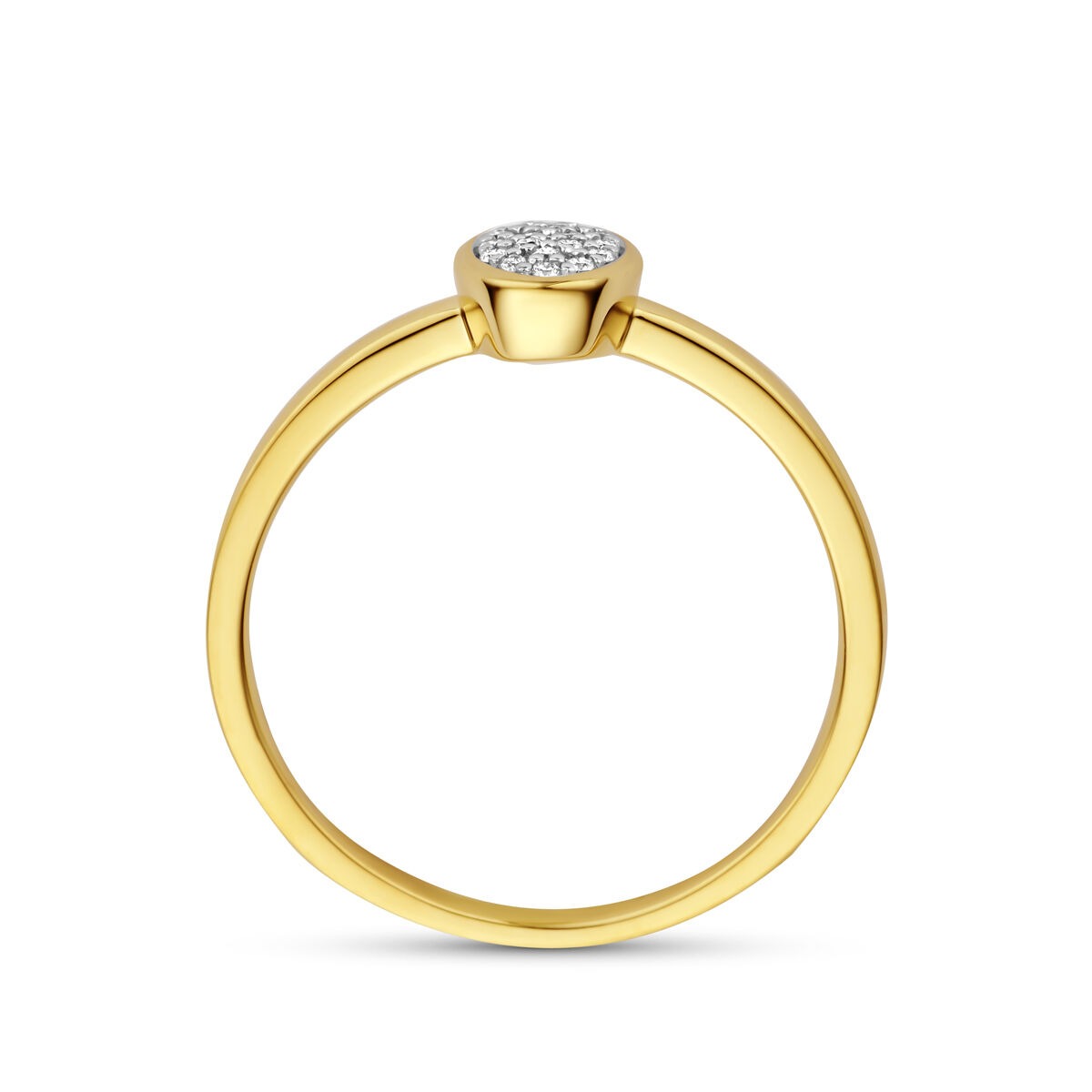 Anello in oro giallo 14k con diamante
