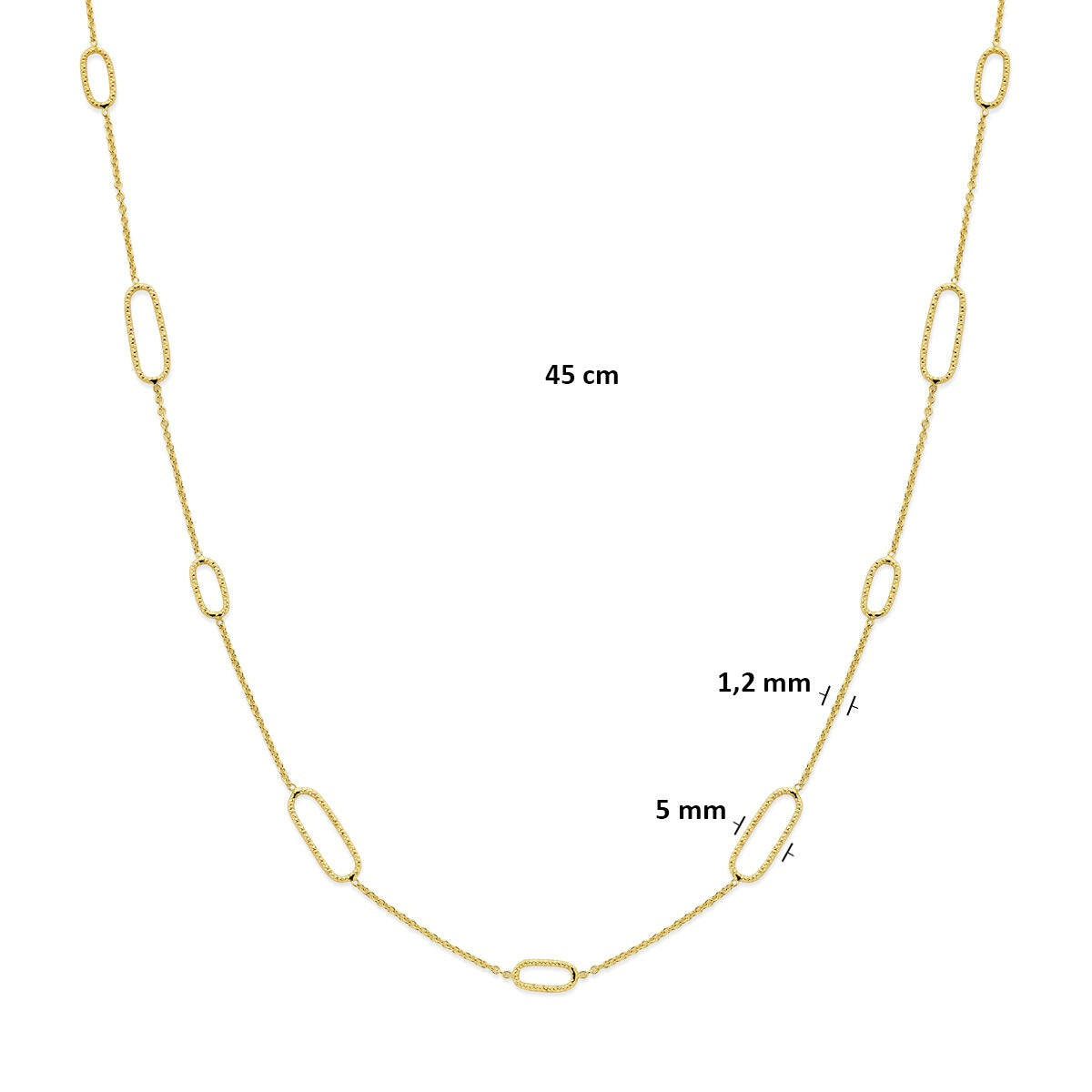 Collana d'oro senza ciondolo – 14k oro giallo