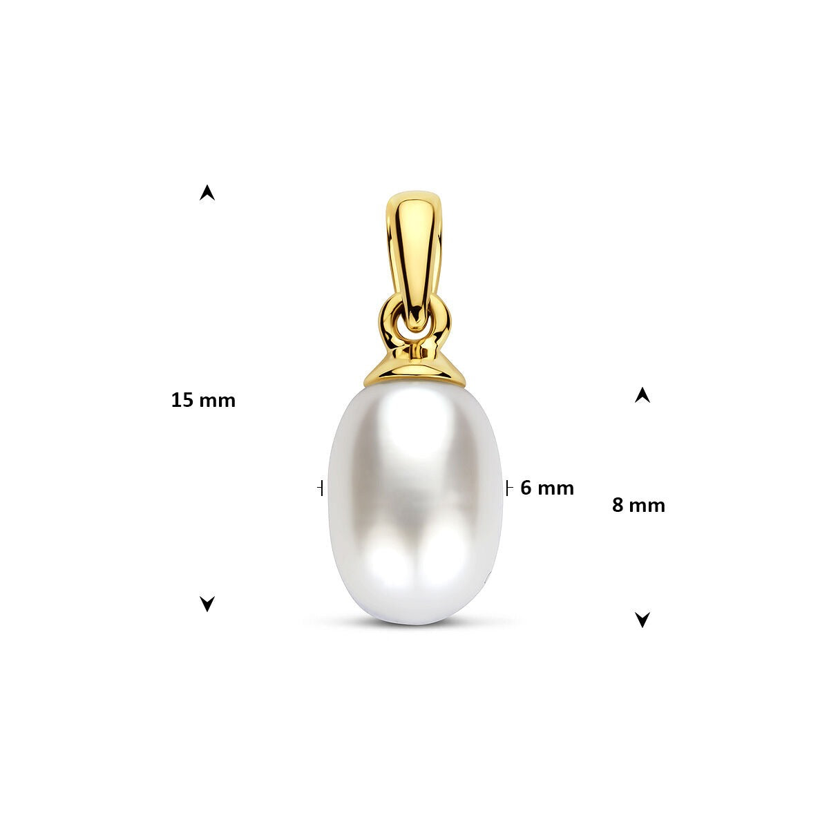 Ciondolo in oro giallo 9k con perla