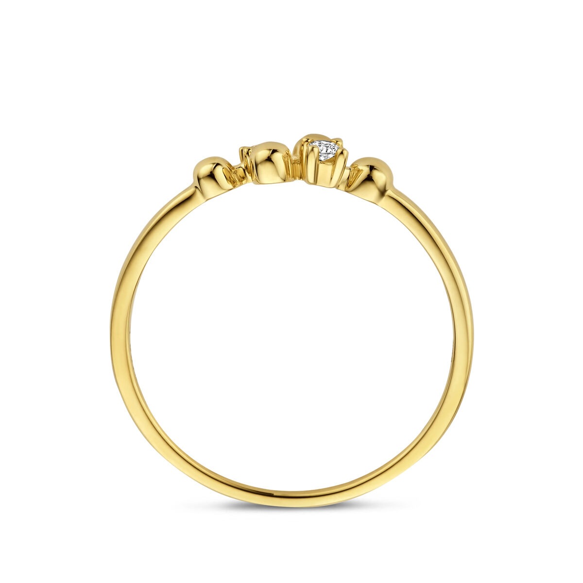 Anello da donna in oro con diamante – oro giallo 14k