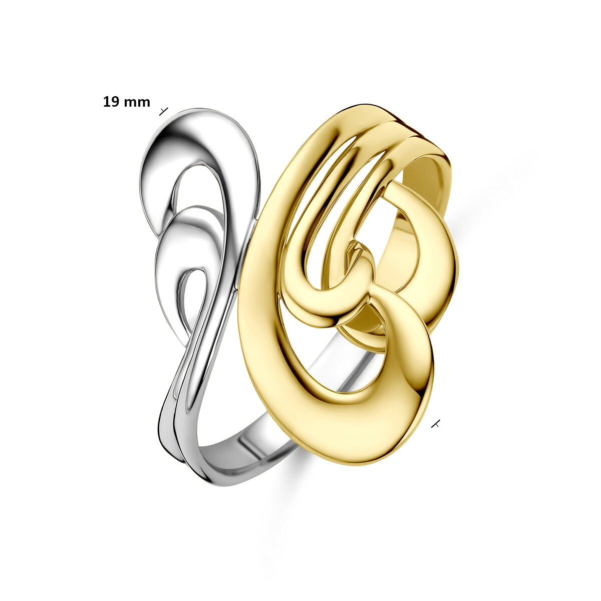 Anello da donna in oro bicolore 14k