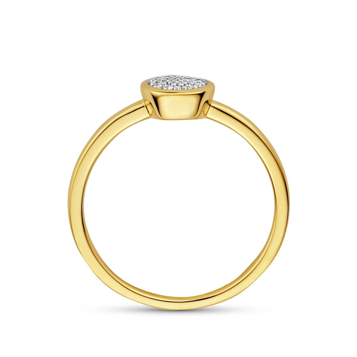 Anello in oro giallo 14k con diamante