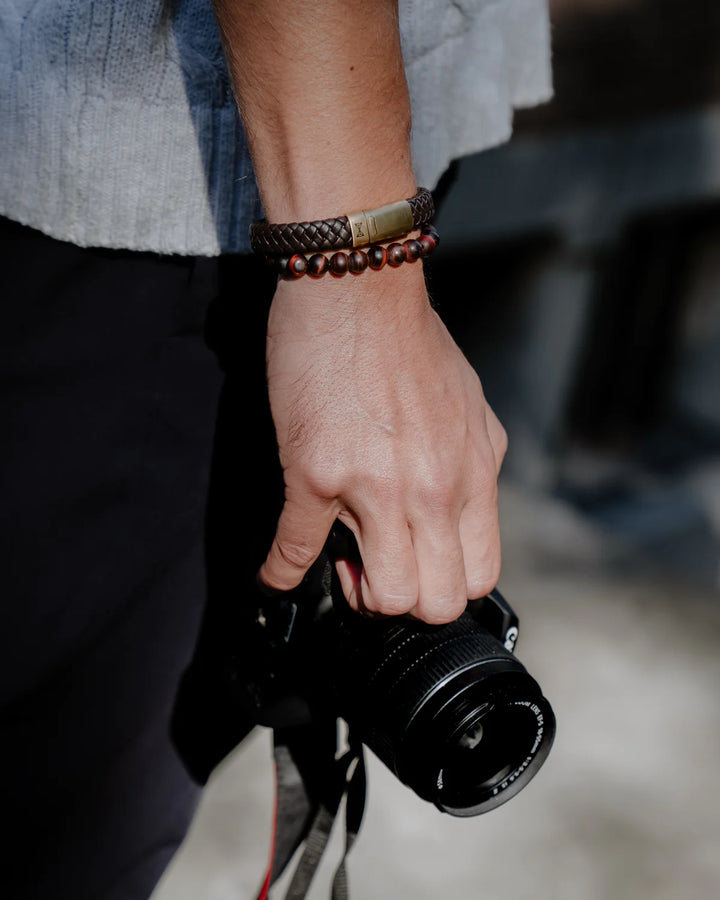 Bracciale di perline da uomo - Mount Rose - 8mm