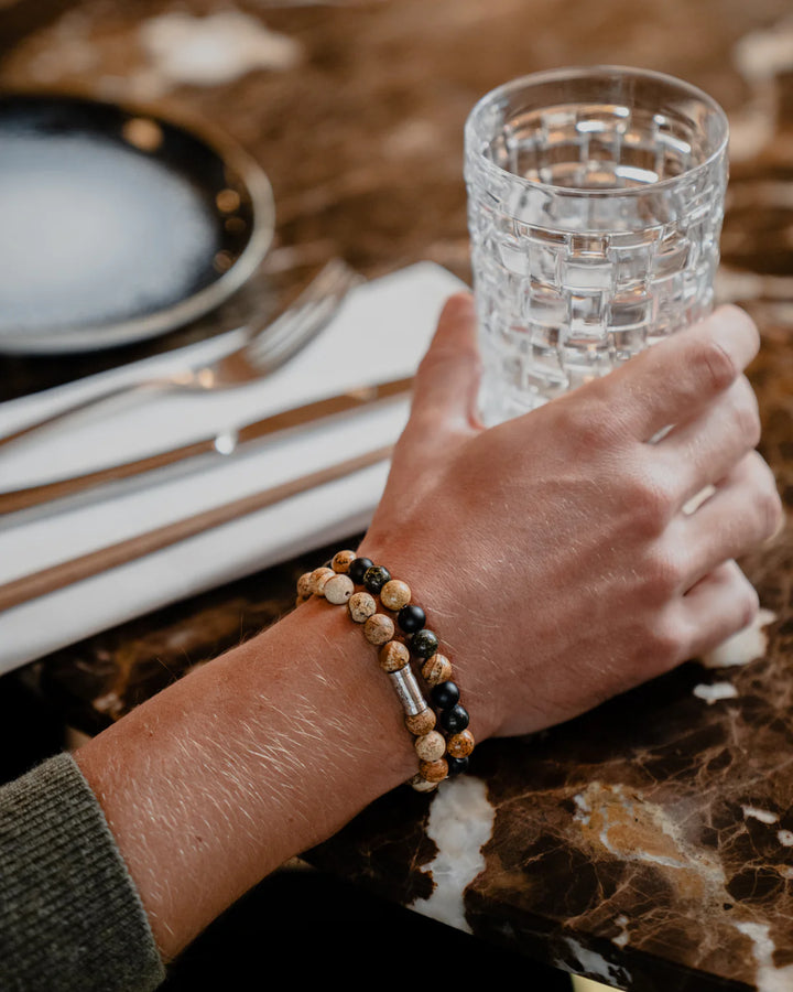 Bracciale di perline da uomo - Mount Wood - 8mm