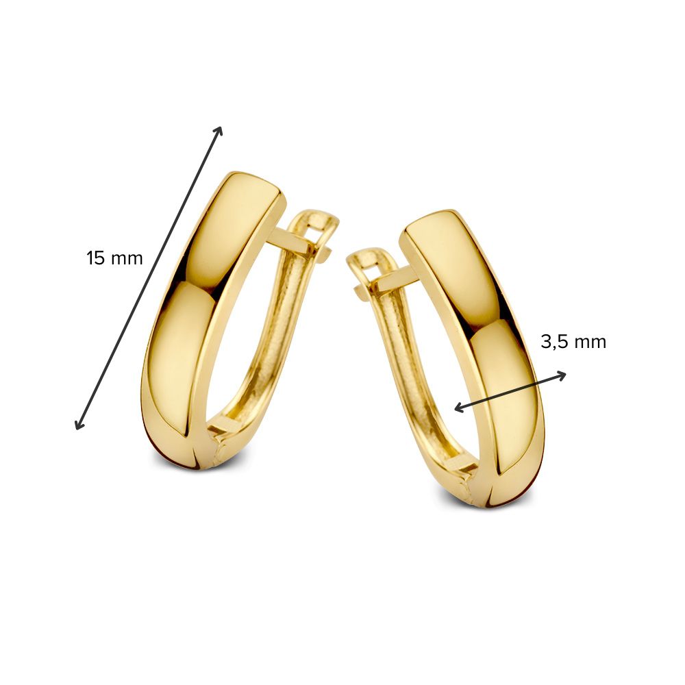 Orecchini a Cerchio in Oro Giallo 14K – Eleganza Senza Tempo