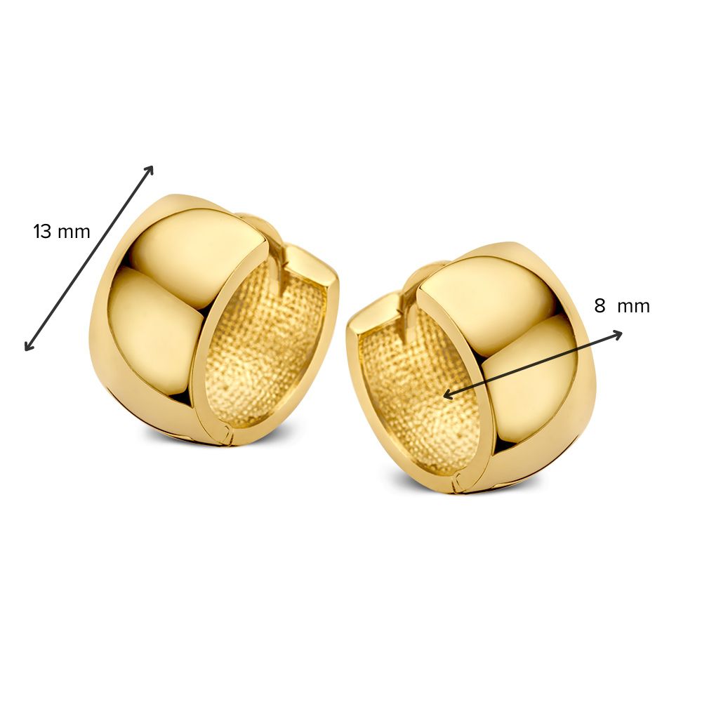 Orecchini a Cerchio Larghi in Oro Giallo 14K – Statement di Lusso ed Eleganza