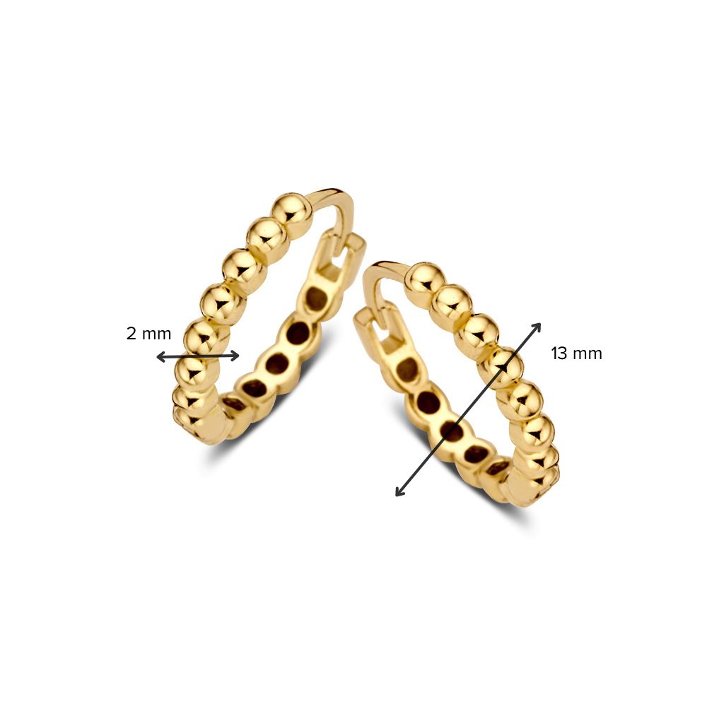 Eleganti Orecchini a Cerchio in Oro Giallo – 14 Carati, Diametro Interno 11 mm, Design Minimalista