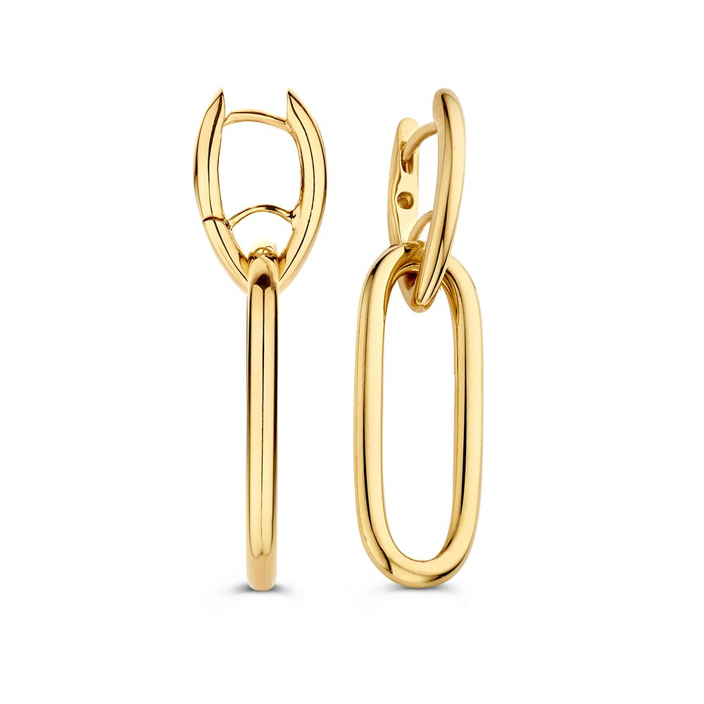 Splendidi Orecchini a Cerchio in Oro con Maglie Grosse e Pendenti – Accessorio Statement