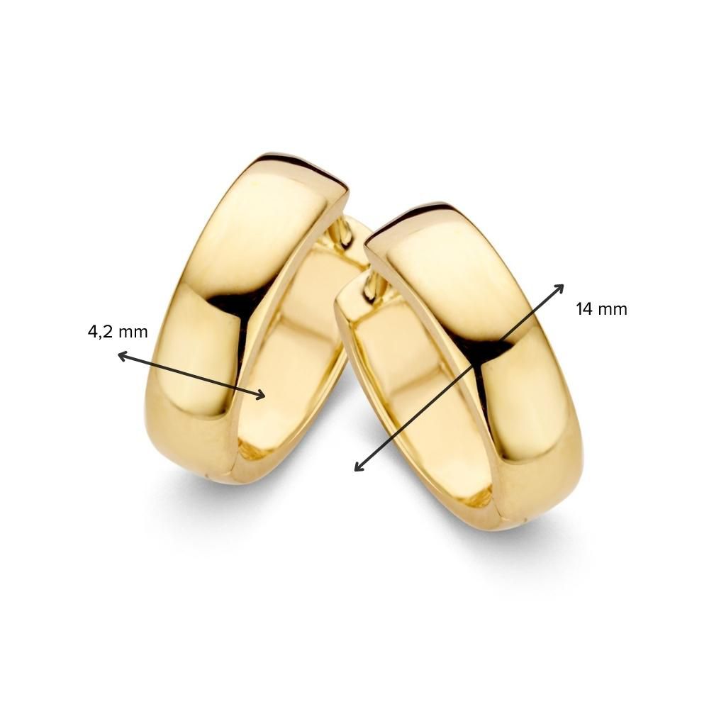 Cerchi Senza Tempo in Oro Giallo per Donna – 14 Carati, 4 mm di Larghezza, Design Elegante