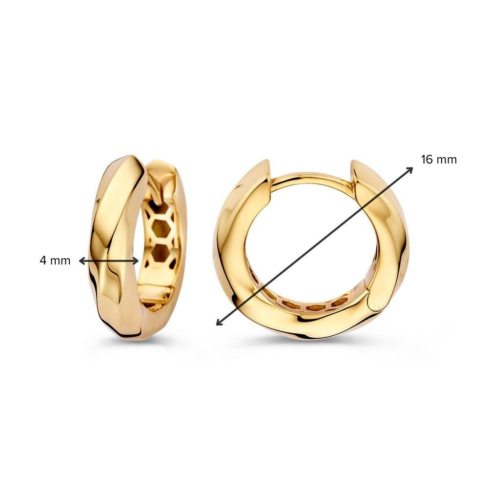 Orecchini a cerchio in oro giallo con fascia ritorta – Eleganza senza tempo