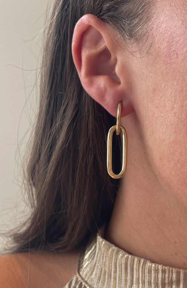 Splendidi Orecchini a Cerchio in Oro con Maglie Grosse e Pendenti – Accessorio Statement