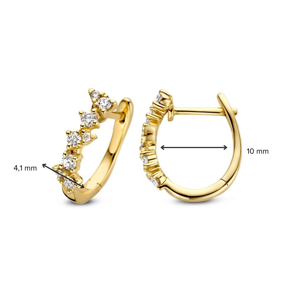 Orecchini a Cerchio in Oro Giallo con Diamante: Eleganza Raffinata e Lusso Scintillante 0,32 crt.