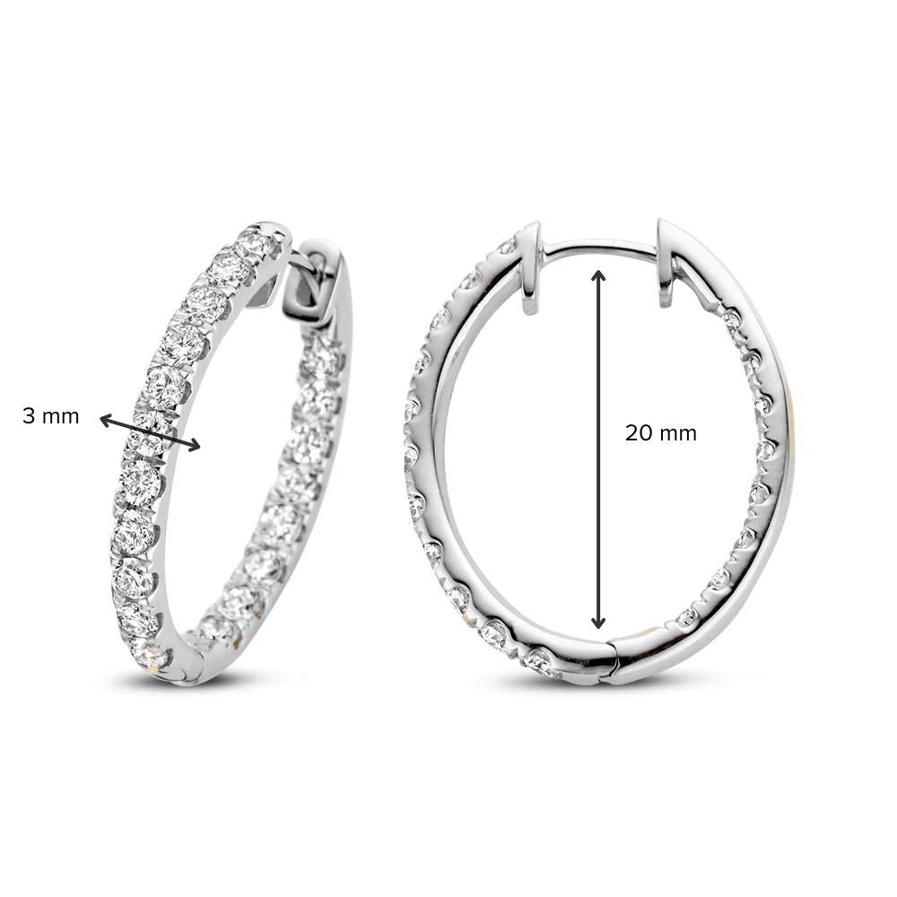 Cerchietti Lauren 2,00 ct oro bianco