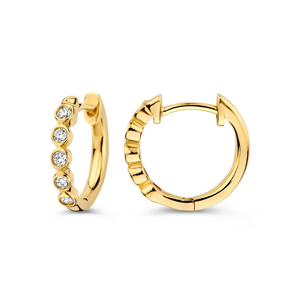 Cerchietti Luna 0,20 ct oro giallo