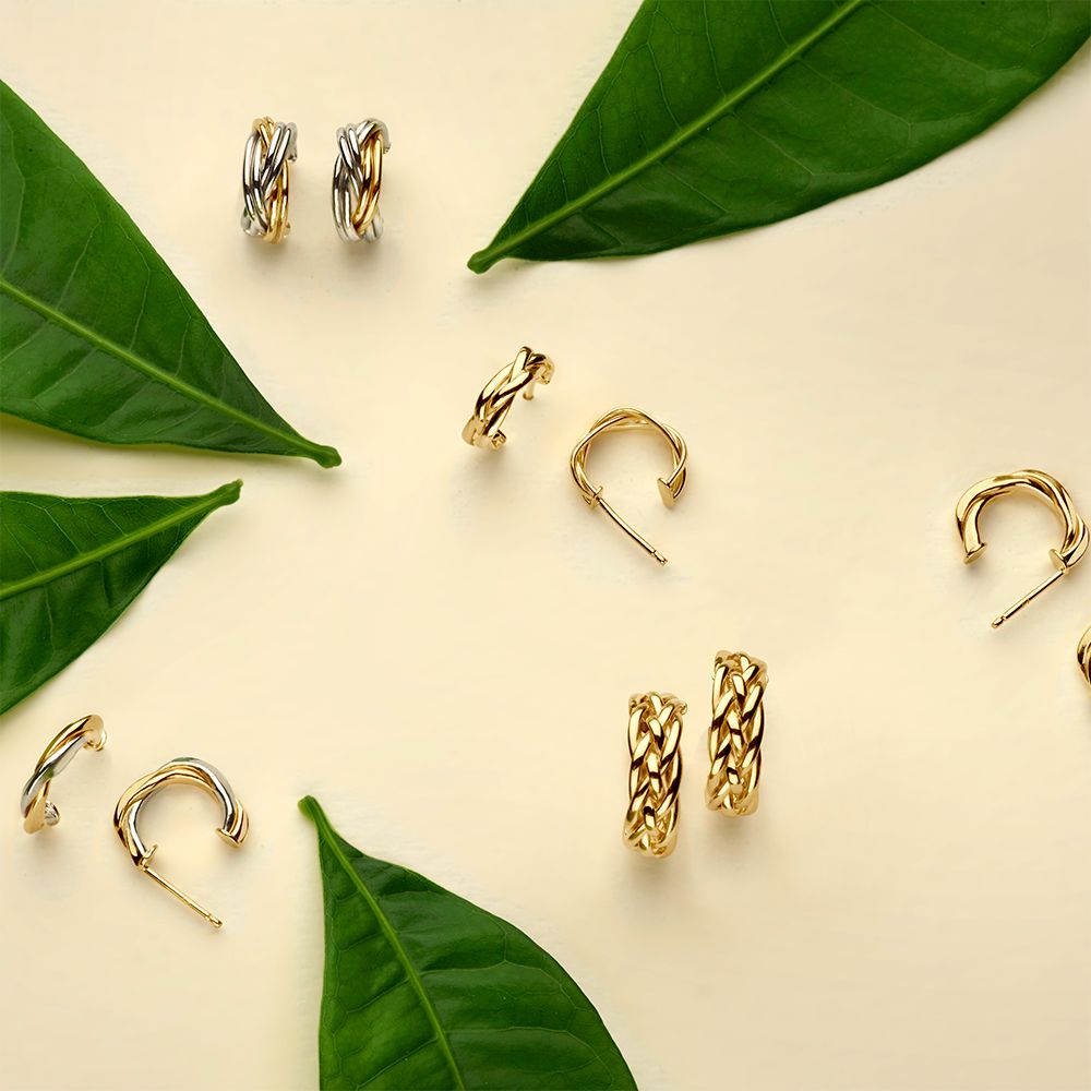 Orecchini a perno in oro giallo 14K 10mm – Lusso sottile